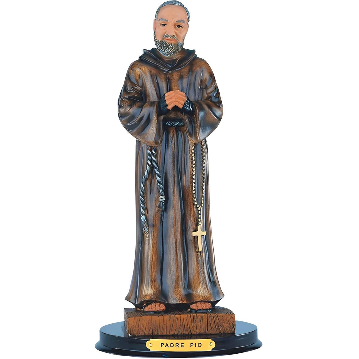 ICE ARMOR 12" H Padre Pio Statue Saint Pio of Pietrelcina Holy Figurine Religious Decoration