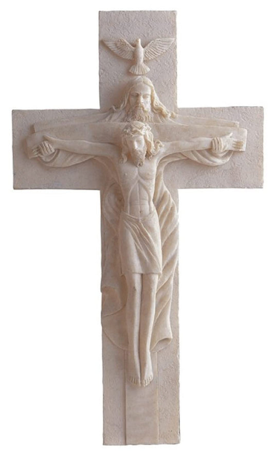 ICE ARMOR 15.5"H Jesus Cross Atrio with God Crucifixion Holy Figurine Religious Wall Decoration