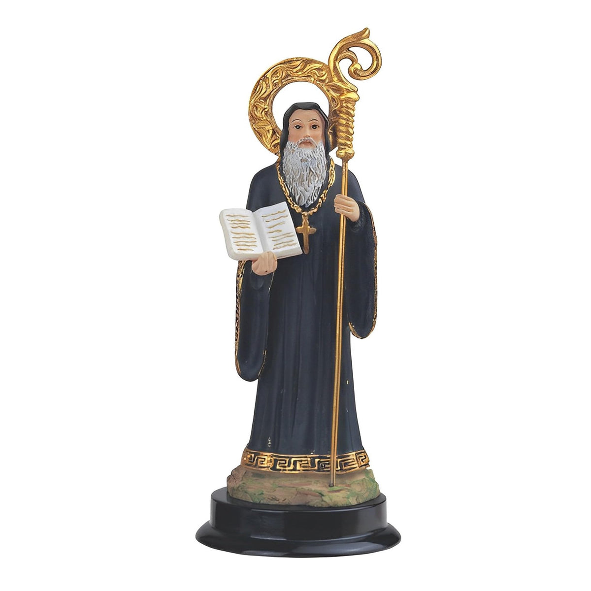 ICE ARMOR 5" H St Saint San Benito Abad Statue Holy Figurine Religious Decoration